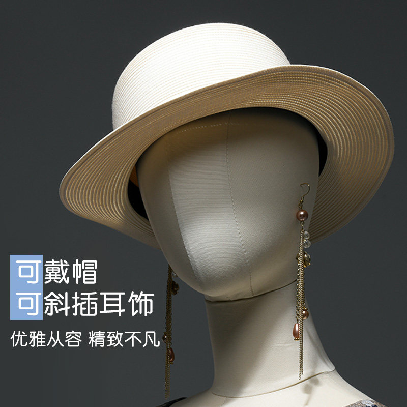 服装店模特道具女半身韩版锁骨衣橱窗展示架子假体台平肩模特人偶