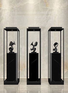 售楼处落地摆台装饰样板间酒店A大堂走廊玄关大理石基底座雕塑摆