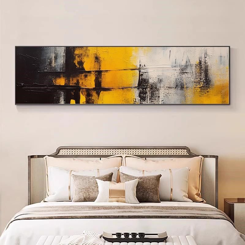 卧室床头装饰画现代极简主义房间客厅背景墙黑白抽象画艺术工业风,家居饰品,现代装饰画,淘宝优惠券,粉丝福利购,淘宝优惠卷