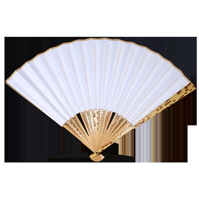 95寸18方龙鳞玉竹梅妃折扇扇骨半手工翻轮扇子文玩折扇苏工礼品扇