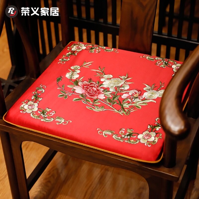 中式坐垫椅垫古典红木沙发坐v垫圈椅垫太师椅垫茶椅实木椅子垫定