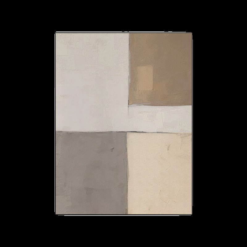 侘寂极简风装饰画抽象肌理客厅沙发背景挂画高级感落地玄关无框画