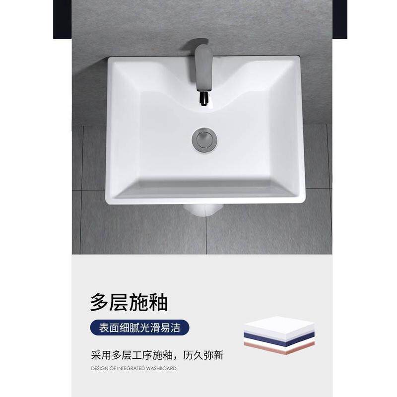 陶瓷立柱盆小户型立式洗脸盆卫生间落地洗手盆阳台一体陶瓷洗漱台