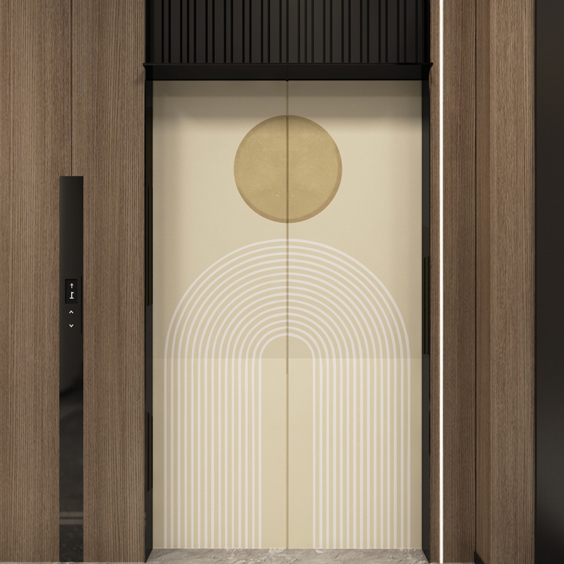 入户电梯门贴纸简约一梯一户门口装饰G玻璃门贴壁纸自粘推拉门改