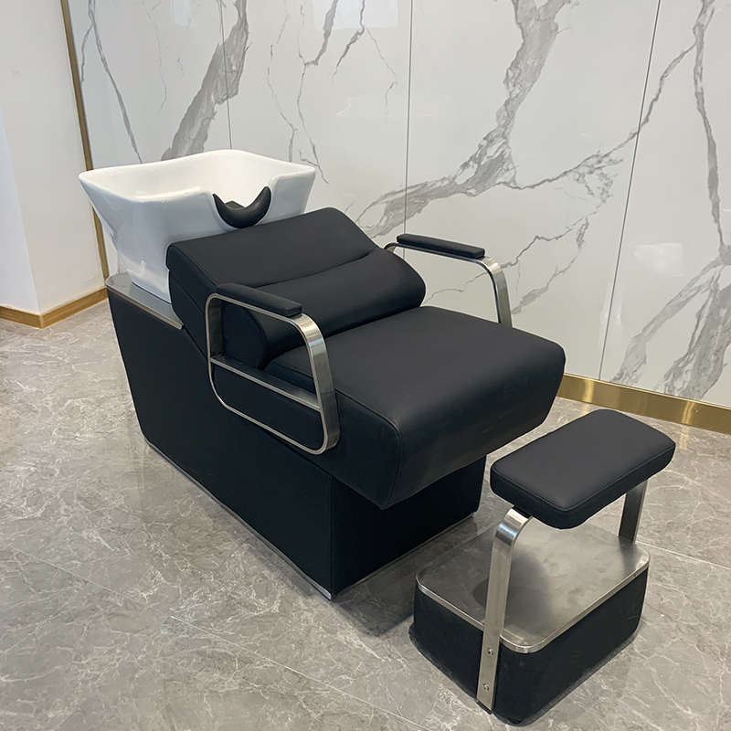 新款洗头床理发店发廊美发店美发简约网红冲水床半躺式洗发床