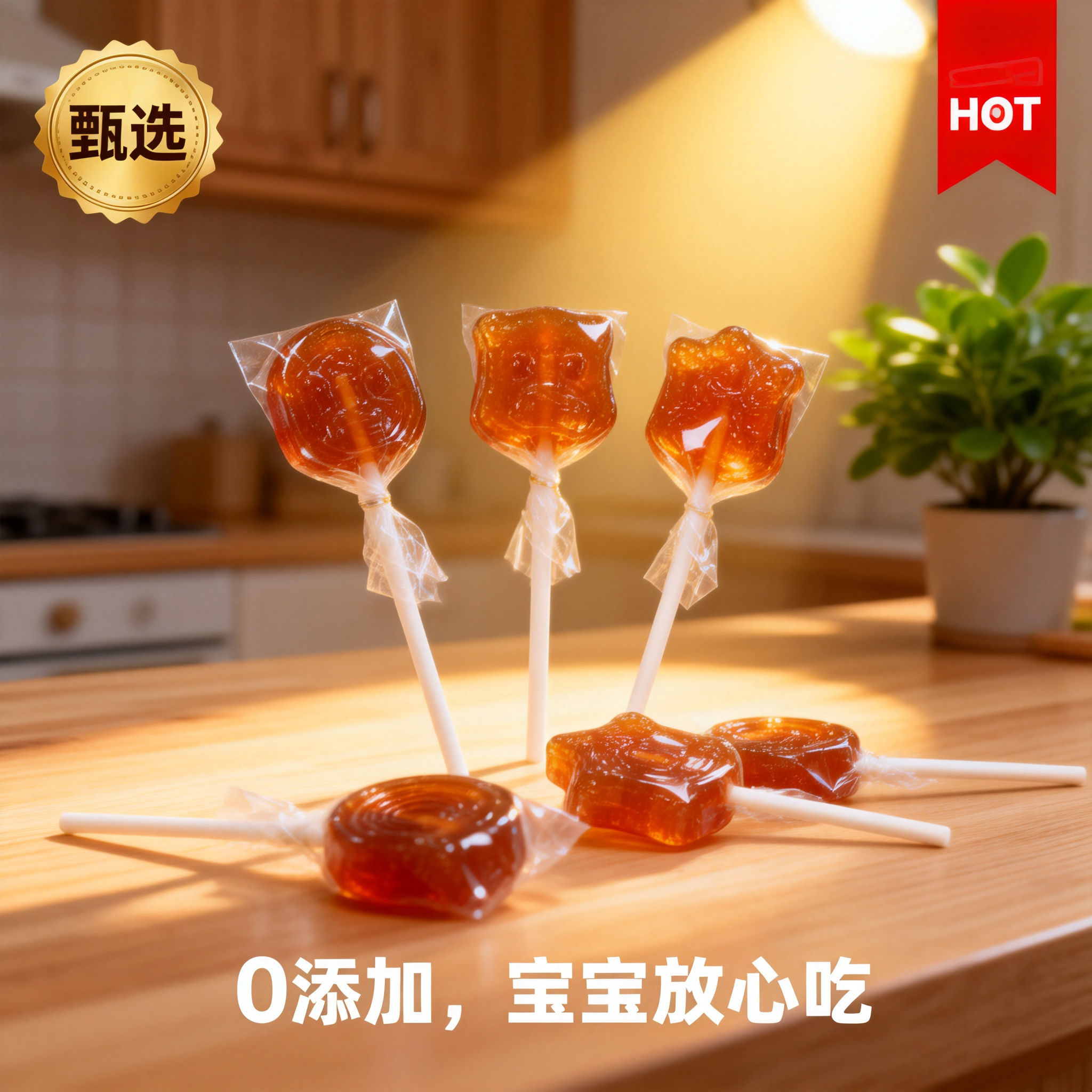 秋梨膏棒棒糖润喉糖手工熬制0添加不腻清爽润喉儿童零食健康营养