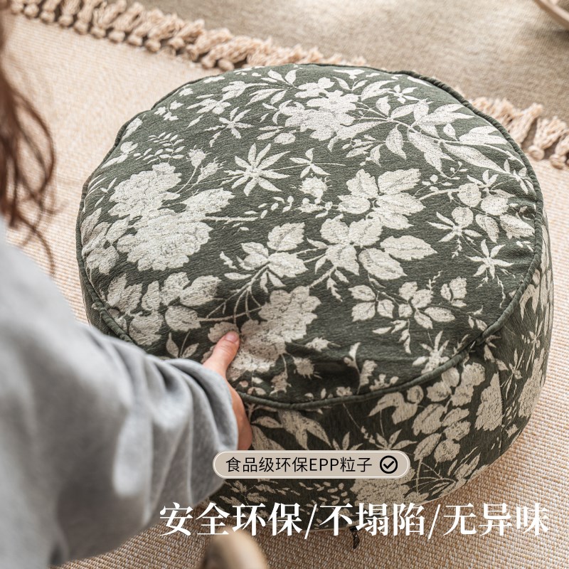 古典中式客厅沙发脚踏蒲团矮凳家用圆凳懒人坐垫墩子换鞋凳可拆洗