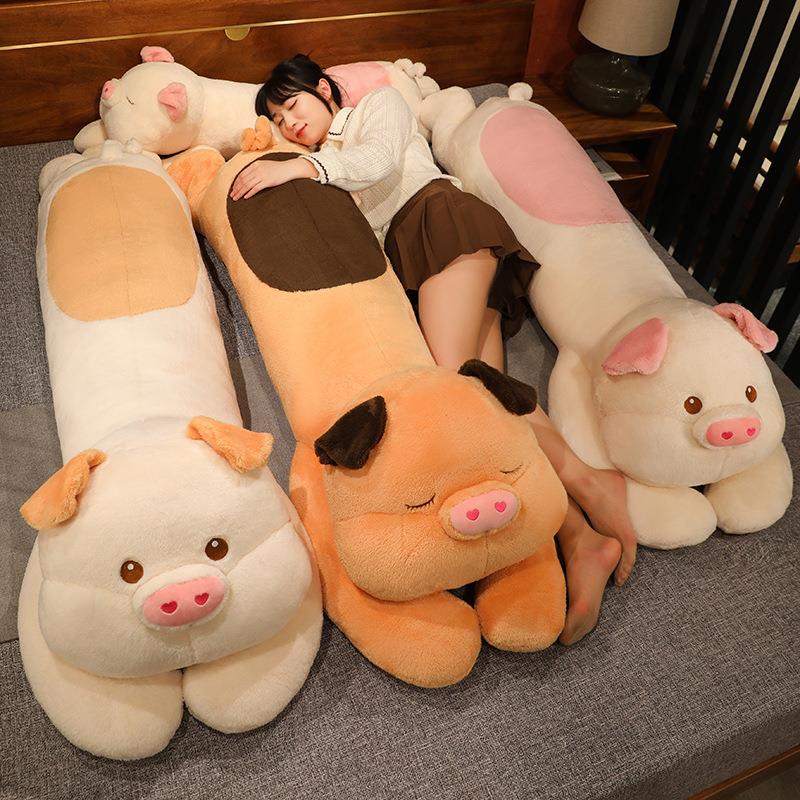 趴趴猪公仔抱枕男女孩床上v睡觉布娃娃小猪玩偶巨大号毛绒玩具