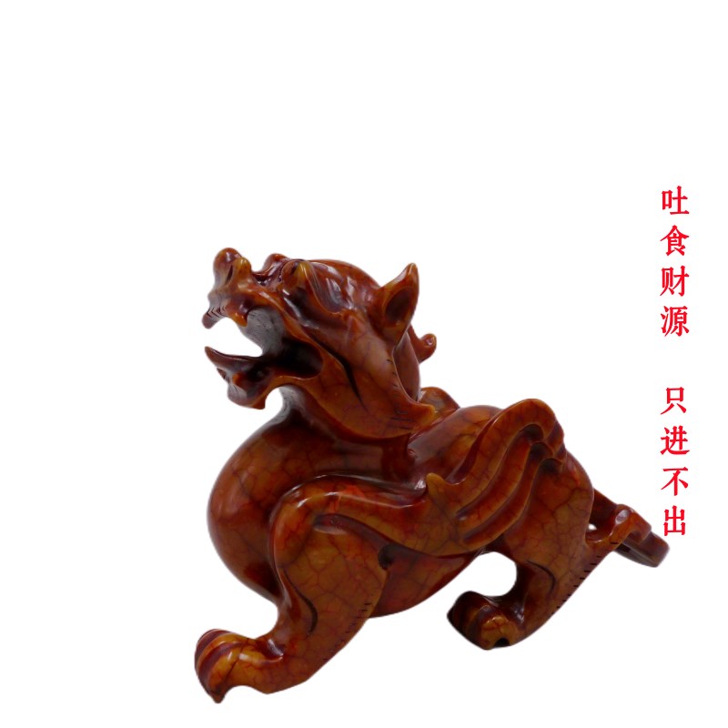 玉貔貅一对摆e件客厅镇宅工艺品开业收款台招财皮丘办公室摆放祝