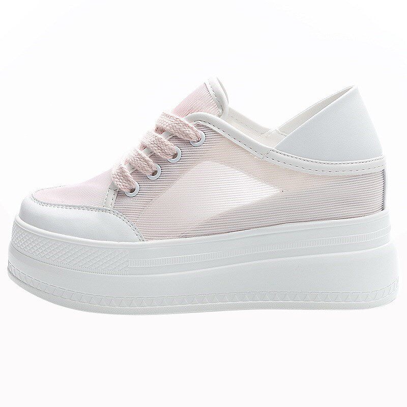 内增高网鞋女显高显瘦网面透气厚底增高8cm小个子夏天穿的鞋子潮