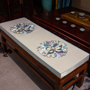 定制长条垫长凳子坐垫长方形卡座沙发海绵垫加厚实木板凳垫椅垫套