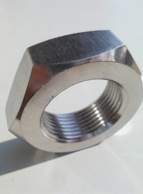 304不锈钢六角细牙薄螺母细牙螺帽M38M40M50M52M56-M64*1.5*2*3*4