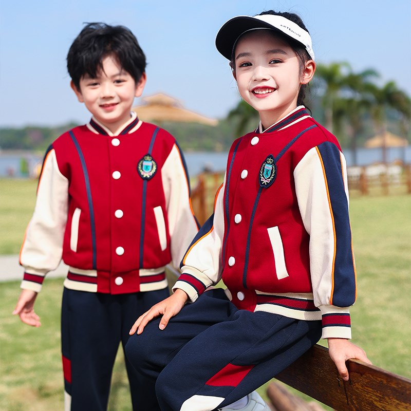 新款春秋夏幼儿园园服小学生校服运动会班服英伦棒球服夏款四件套