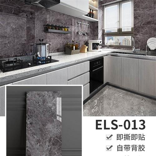 仿大理石瓷砖遮丑墙贴化妆w室浴室厨房翻新壁纸自粘防水潮防油