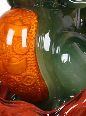 招财纳福貔貅玉白菜招财摆件w开业送礼办公室摆件可定制刻字祝福