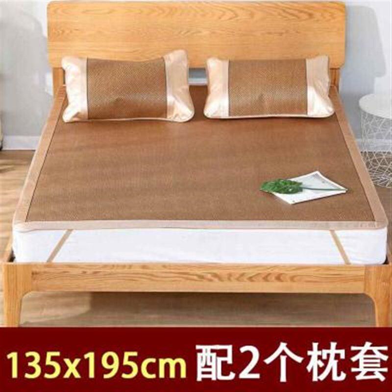 新款可以铺在地上睡觉的席子9m1.2米80可折叠藤直筒85草席1.1双面