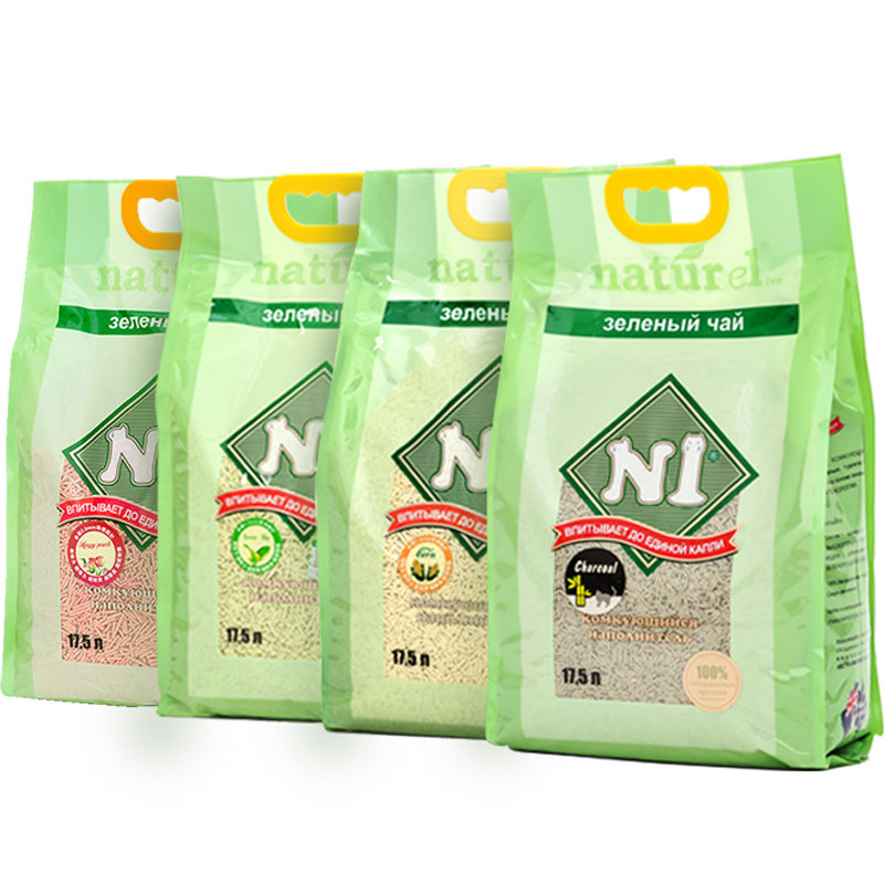 n1豆腐猫砂6.5公斤乐乐猫用品绿茶玉米活性炭除臭无尘大包ni猫沙