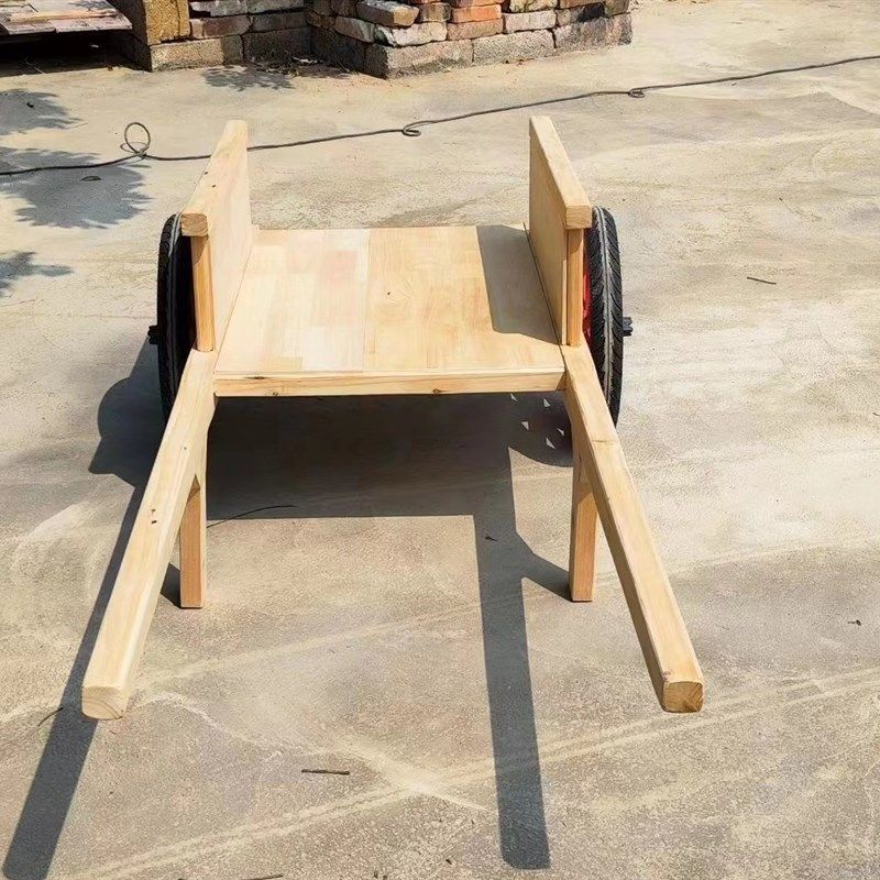 农用扇车老式架子车研学课手拉板车拉货幼儿园户外车平板车小推车