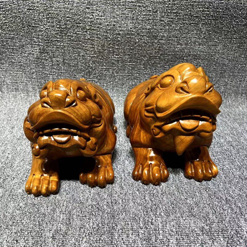 名贵金丝楠木貔貅小叶实木水波纹招财摆件转运工艺品收藏送礼佳品