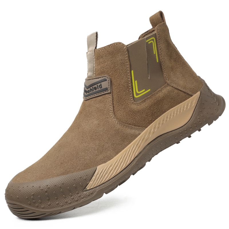 电焊工劳保鞋男款一脚蹬高帮防砸防刺穿四季轻便防臭软底工作