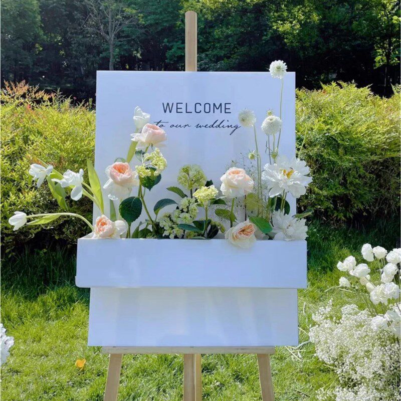 宝宝宴会生日订婚迎宾牌开业立体欢迎指示牌布置装饰水牌花艺定制