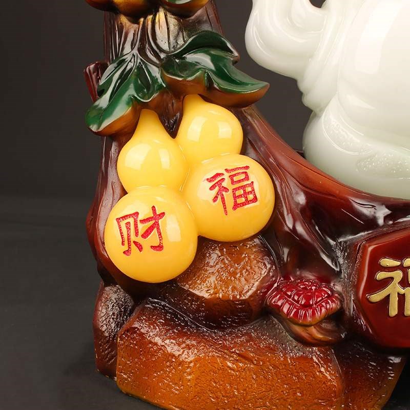 水晶玉白菜摆件酒柜玄关家居客厅装饰品房间布置新店铺开业礼品