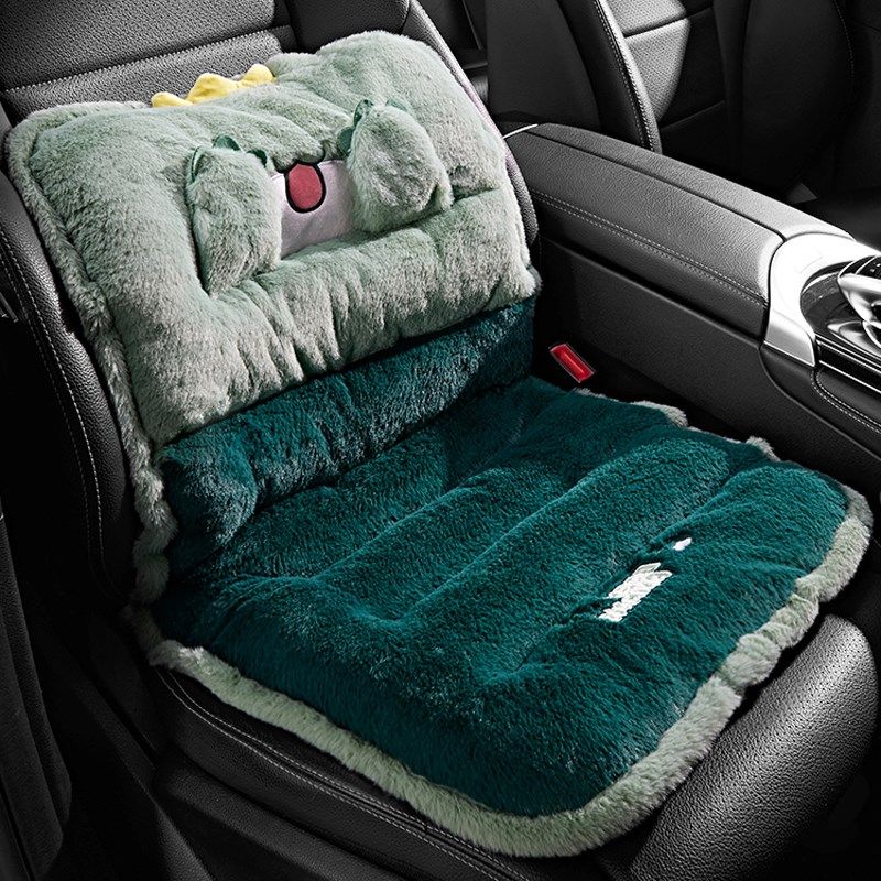 汽车坐垫冬季毛绒加热座垫网红女士车载车座椅垫女神增高保暖车垫
