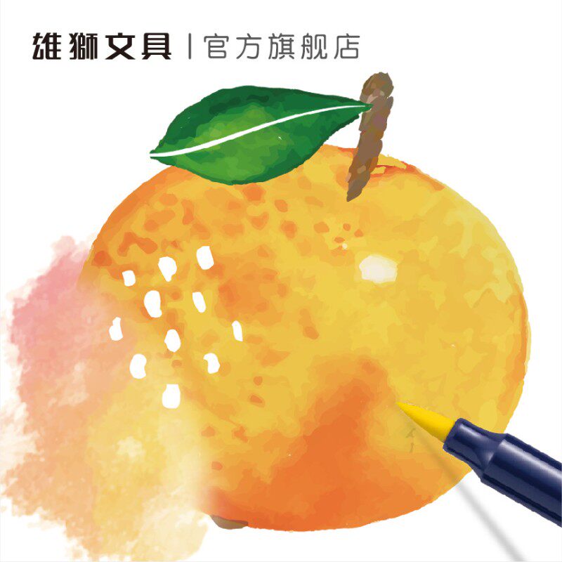 雄狮软头水彩笔24色36色双头儿童幼儿园画画笔宝宝彩笔绘画套装安
