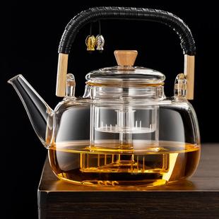 T4kzi德国玻璃烧水壶茶水分离茶壶耐高温高端家用专用泡茶电陶炉