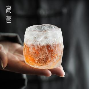 杯子玻璃酒杯 琉璃茶杯冰冻烧功夫茶主人杯品茗杯个人专用茶具套装