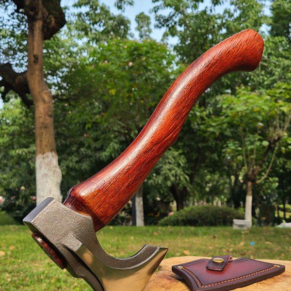 手工65号锰钢锻打复古风木柄砍柴伐木斧头营地劈柴斧野外工兵斧,户外/登山/野营/旅行用品,工兵斧/营地斧,淘宝优惠券,粉丝福利购,淘宝优惠卷