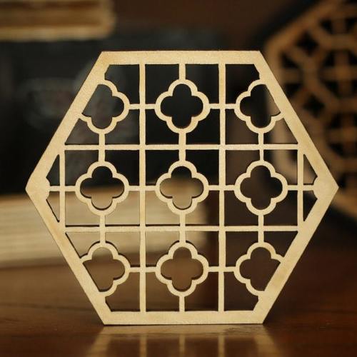 实木二胡花窗 桐木二胡窗花 二胡六角专业木质音窗花窗 二胡配件