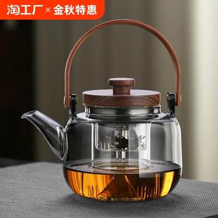 耐高温加热高硼硅 提梁壶家用玻璃烧水泡茶电陶炉煮茶壶煮茶器新款