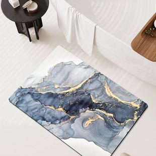 硅藻泥浴室地垫吸水防滑软垫仿大理石卫生间门口脚垫家用厕所地毯