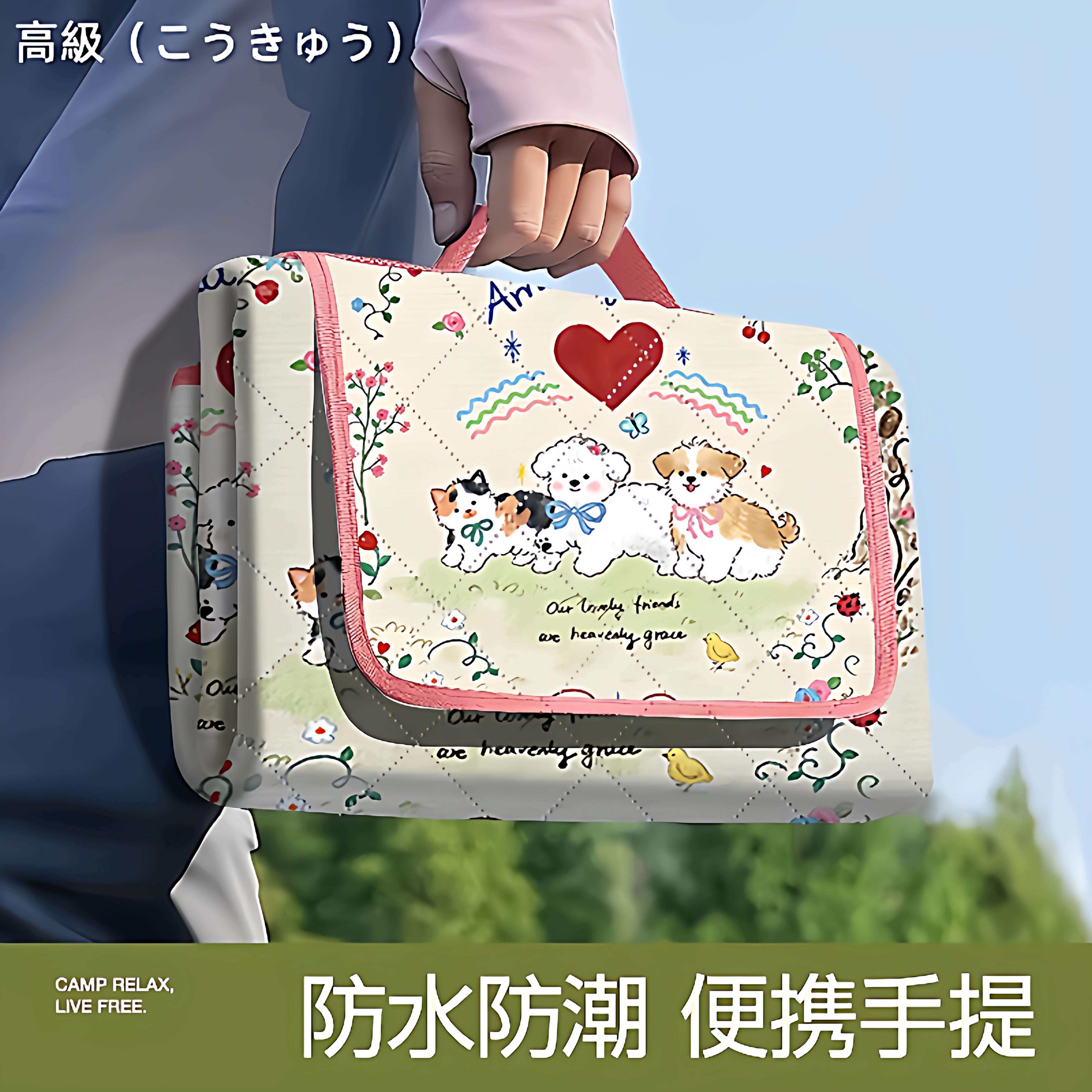 日本加厚露营帐篷内垫可携式草坪沙滩防水垫子户外地垫野餐垫防潮