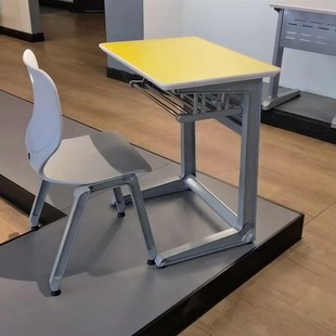 课桌椅双人单人可移动培训班 铝合金课桌椅高校大学教室活动式