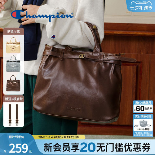 champion冠军复古质感托特包