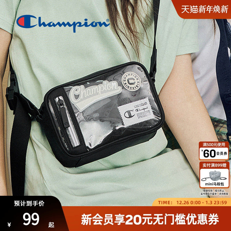 Champion冠军官方相机包男斜挎包精致潮流手机包徽章单肩包包