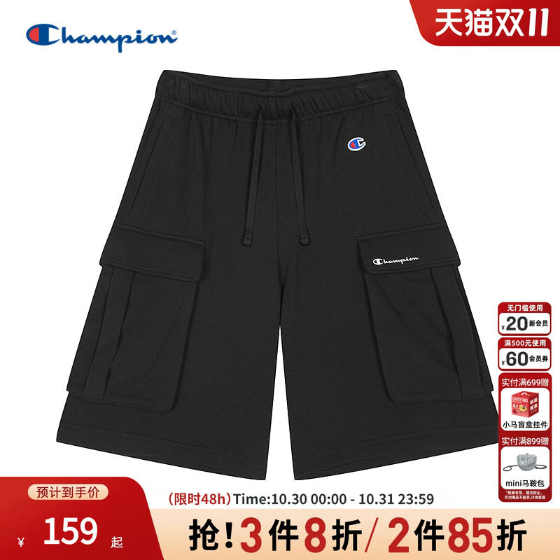 champion冠军男士短裤五分裤多口袋工装裤弹力腰头