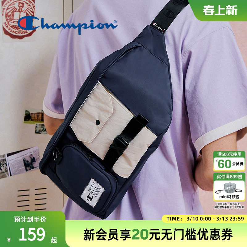 Champion冠军官方多口袋工装斜挎包秋冬休闲男女单肩包胸包大容量