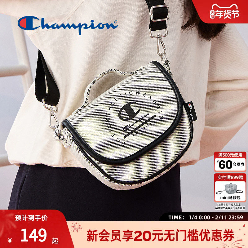Champion冠军单肩包男女休闲斜挎户外大学生通勤包包正品小方