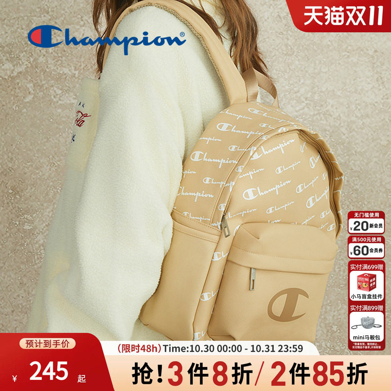 Champion冠军官方学生双肩包女大容量老花时尚背包男书包七夕礼物