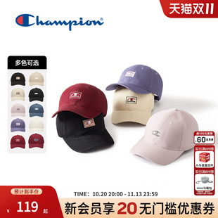 champion2026年新品棒球帽刺绣鸭舌帽弯檐软顶男女情侣