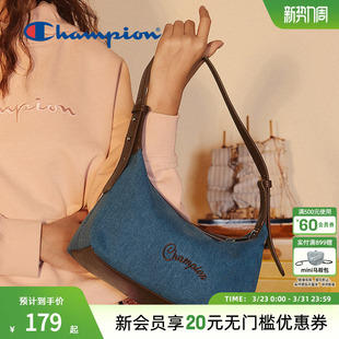 百搭通勤 单肩腋下包手提包女包牛仔包时尚 champion冠军26春季 新款