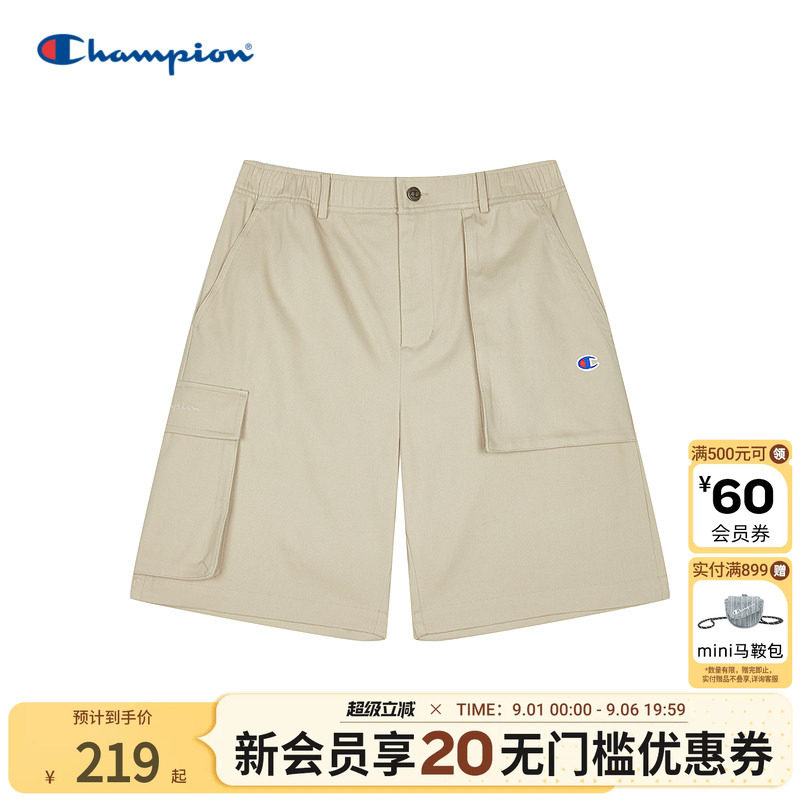 champion冠军男士短裤工装裤贴布大口袋五分裤