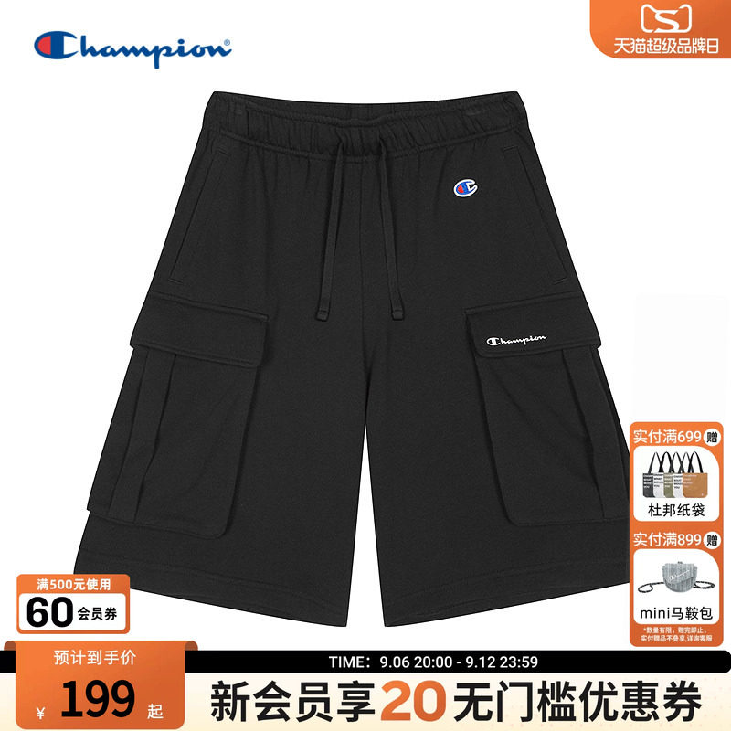 champion冠军男士短裤五分裤多口袋工装裤弹力腰头