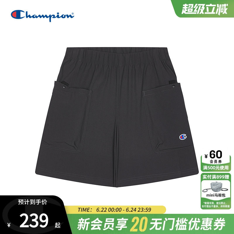 champion冠军女士宽松阔腿短裤五分裤