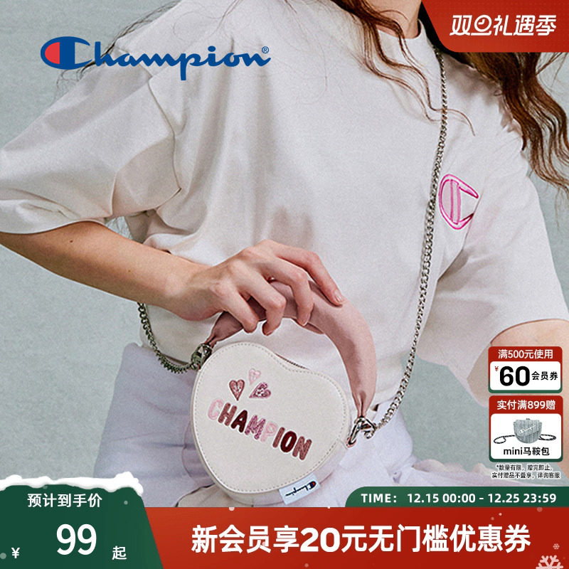 Champion冠军链条斜挎包七夕QQ爱心包时尚迷你手提包女款官