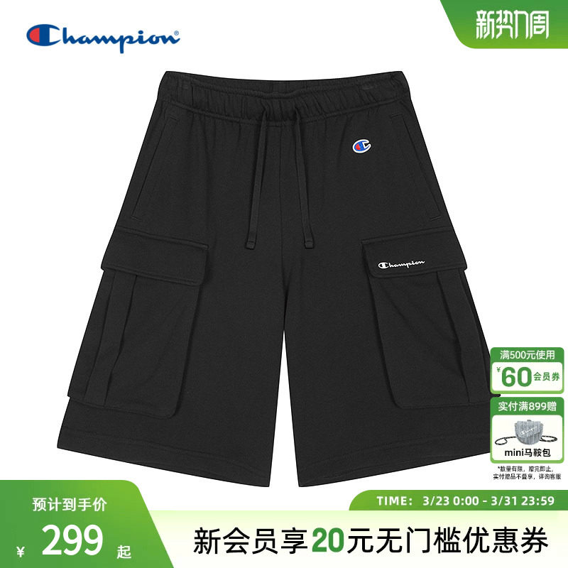 champion冠军男士短裤五分裤多口袋工装裤弹力腰头