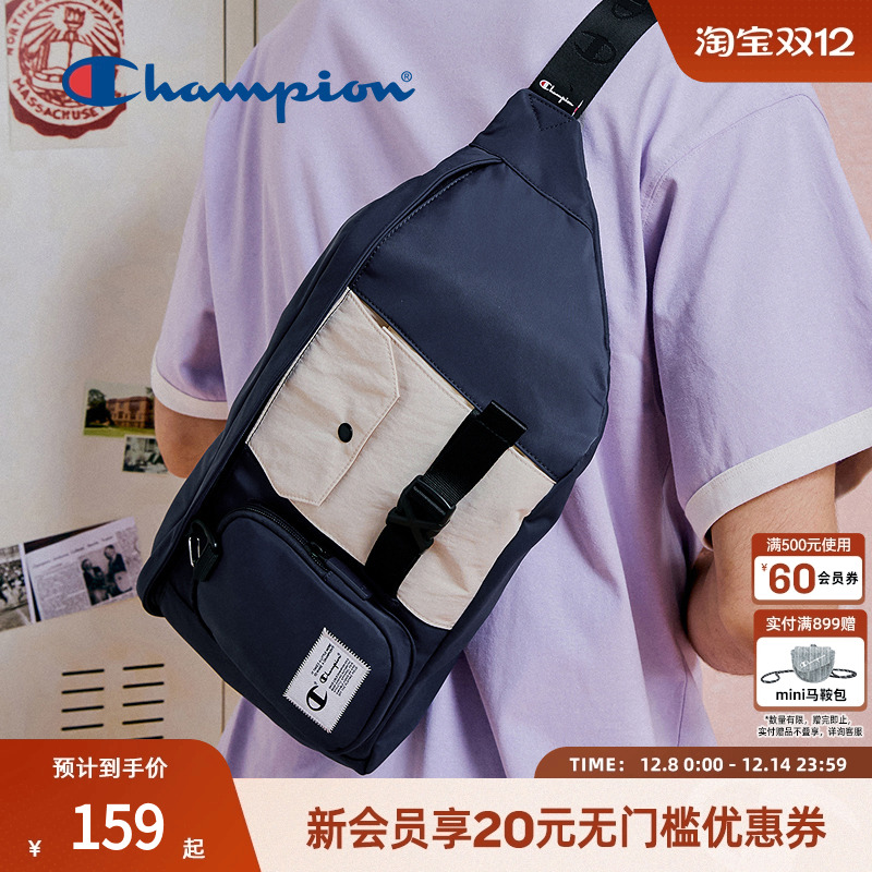 Champion冠军官方多口袋工装斜挎包秋冬休闲男女单肩包胸包大容量
